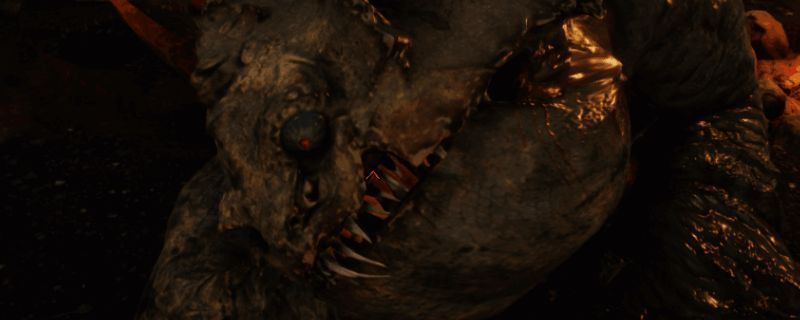 Croakmaw怪物外观展示，外形庞大，皮肤粗糙，位于加纳特地图中央