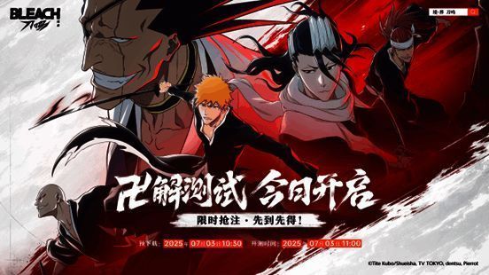 《境·界 刀鸣》卍解测试宣传图，角色手持斩魄刀气势十足