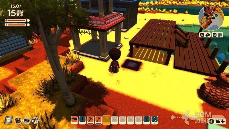 荧光小道铺设效果图，地面呈现出绚丽的色彩过渡