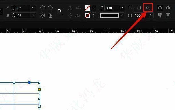 InDesign效果面板中投影选项被勾选，界面显示参数调节区域