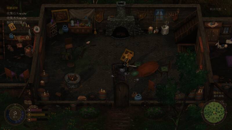 手绘风格的地图界面，展示不同地貌与建筑分布，体现开放世界的多样性