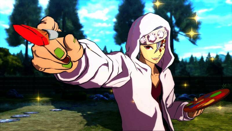 宇髓天元在战场中引爆炸药，画面充满爆炸特效与烟尘效果