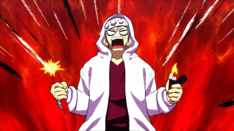 宇髓天元与敌方角色正面交锋，画面充满动态感与张力