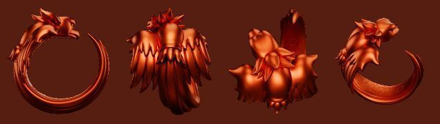 季军红色戒指，火焰红配色凸显热血与战斗激情，极具视觉冲击力