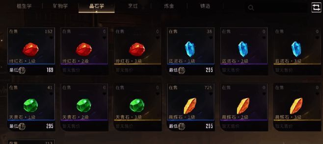 装备镶嵌界面示意图，展示不同装备上的宝石插槽分布