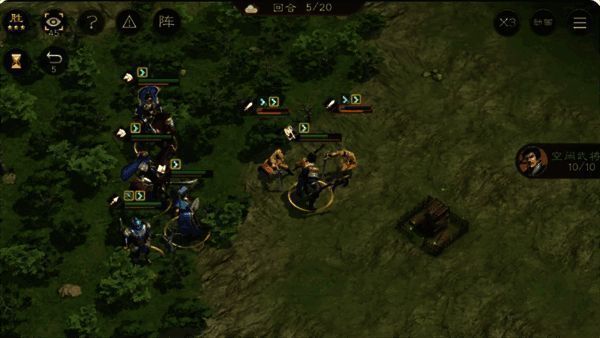战斗场景截图，展现角色协同作战，成功压制敌军阵型