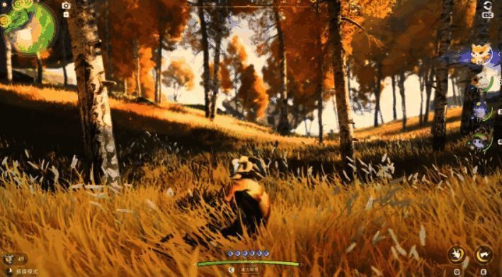 家园系统展示图，玩家正在布置温馨小屋，周围环绕着可爱的宠物