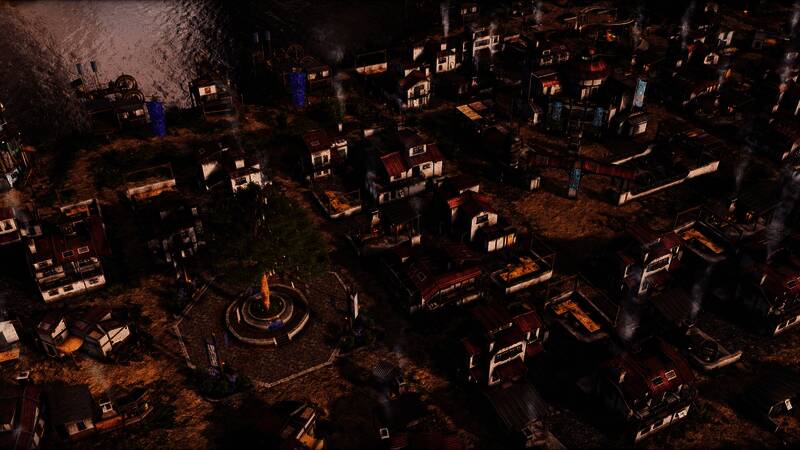 游戏内居民互动场景，展现AI行为模拟与社会系统构建