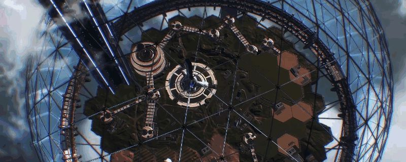 《解限机》6V6对战地图场景，机甲在复杂地形中展开激烈对抗