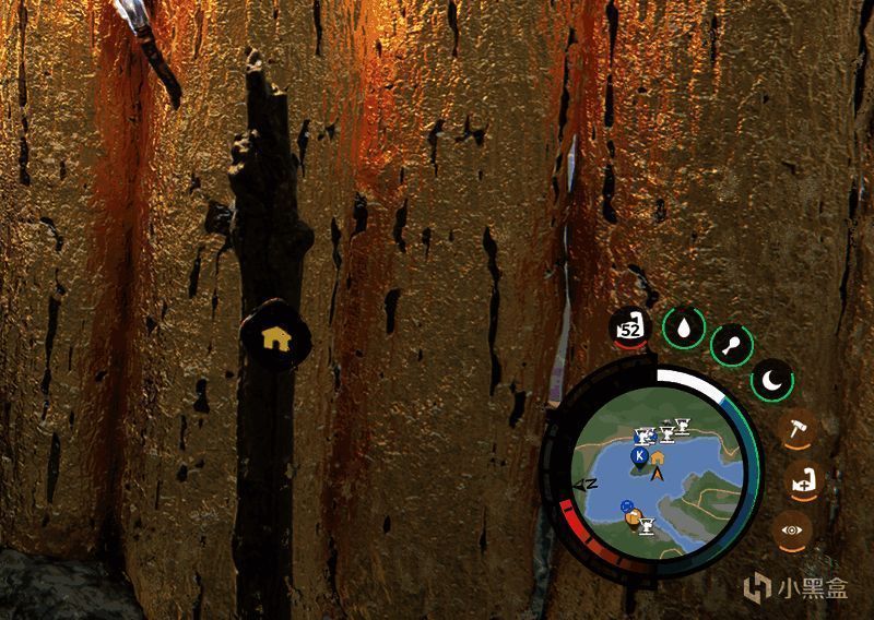 GPS地图上显示黄色标记点，清晰可见