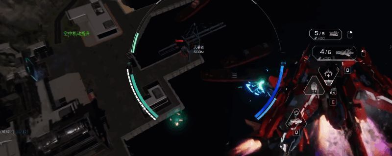 《解限机》玛什马克模式中展示阿奎纳机体的详细数据面板与战斗动作