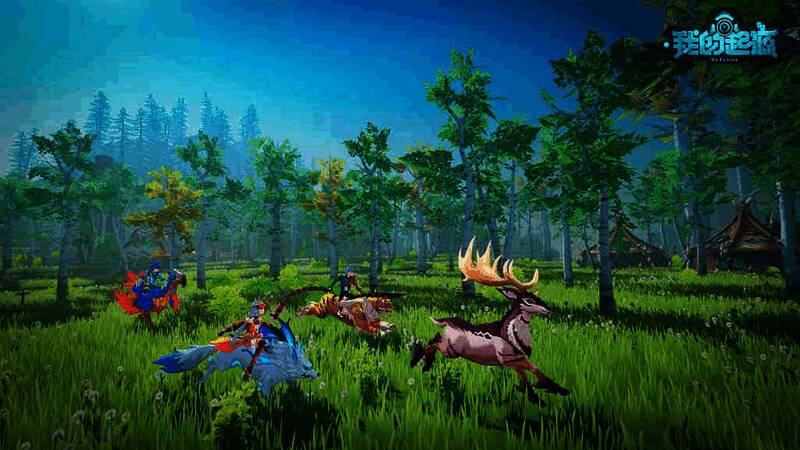 游戏内装备展示画面，四套神谕系列装备环绕中心旋转