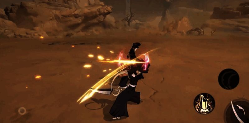 战斗场景展示角色使用格挡技能抵挡敌方攻击