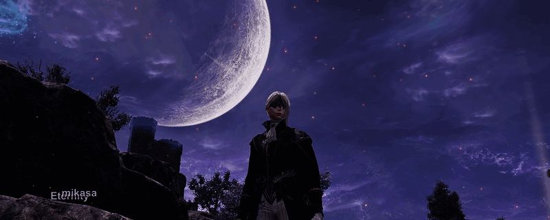 女爵角色立绘展示，身着黑色长袍手持魔法书，背景为神秘星空