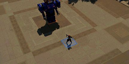 巴希达站在战场中央，身旁环绕着两名构装单位，整体氛围充满科技感与战斗张力