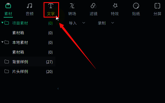 文字编辑界面截图，显示输入框已填入示例文本