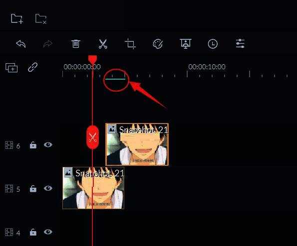渲染完成后时间轴上的红线变绿，表示已处理完成