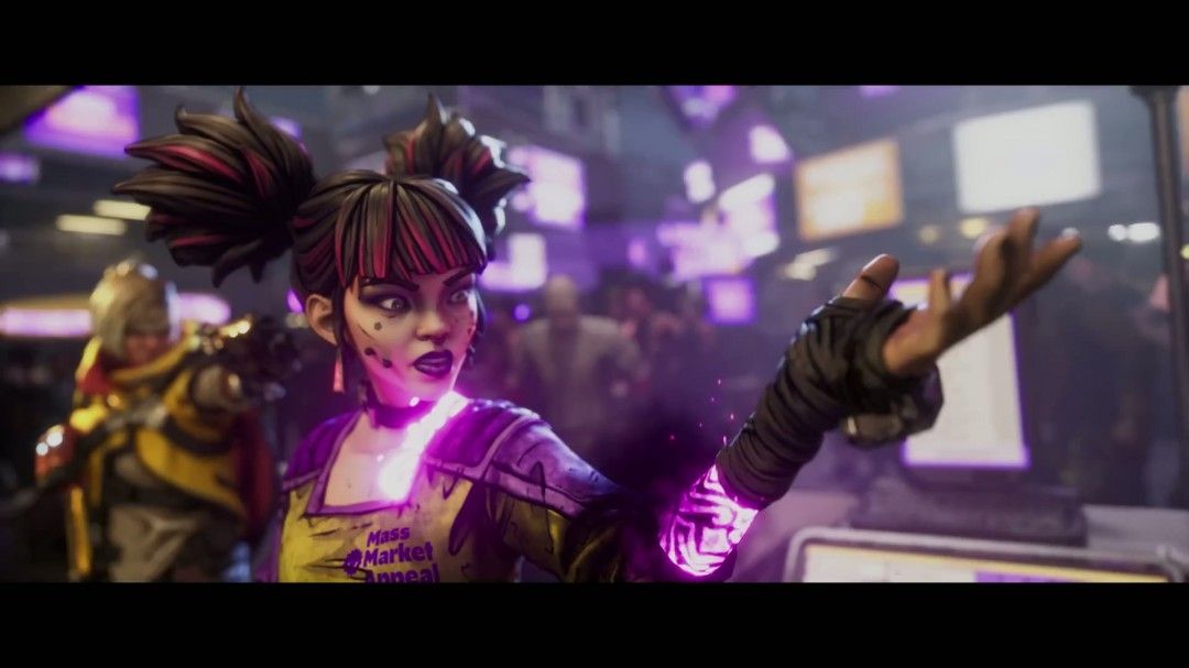 《无主之地4》标志与维克斯形象结合封面图