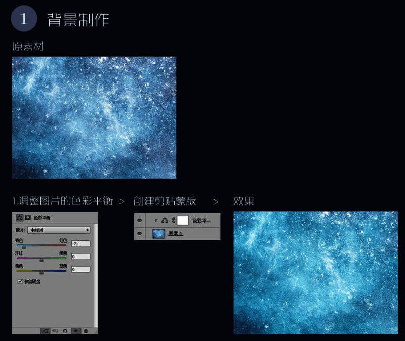 Photoshop界面展示冰雪字体基础图层设置