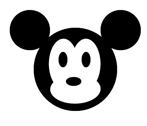 最终效果图展示完整的米老鼠头像设计成果