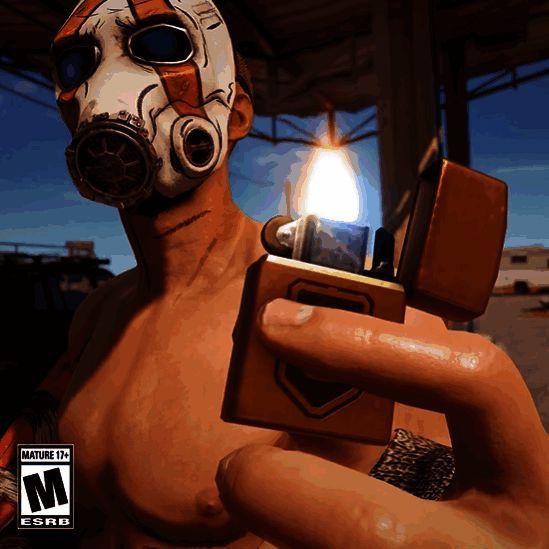 《彩虹六号：围攻X》与《无主之地》联动宣传图，展示游戏角色与武器特效