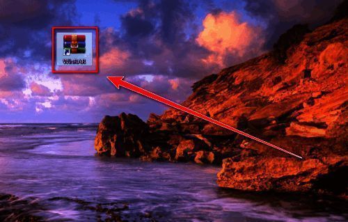 WinRAR文件夹列表界面，鼠标指向一个待收藏的文件夹