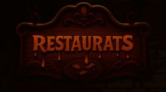 游戏主界面展示一只戴着厨师帽的老鼠正忙碌准备食材，背景为中世纪风格餐厅内部