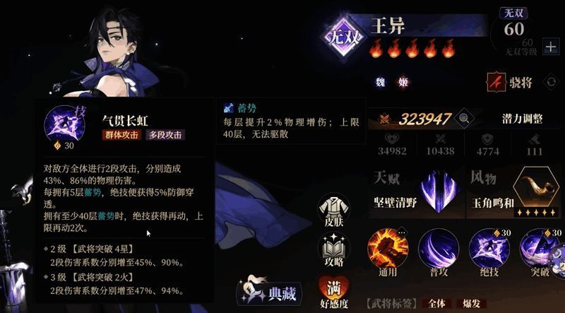 王异释放突破技画面，光芒四射，队友周围浮现光环，敌方状态消失