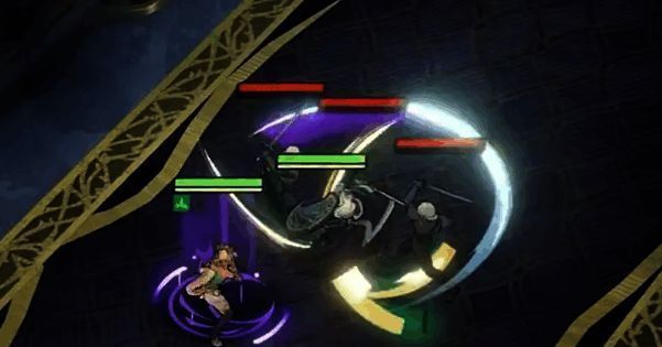 都铎与队友协同作战，画面中显示暴击加成提示与护盾数值