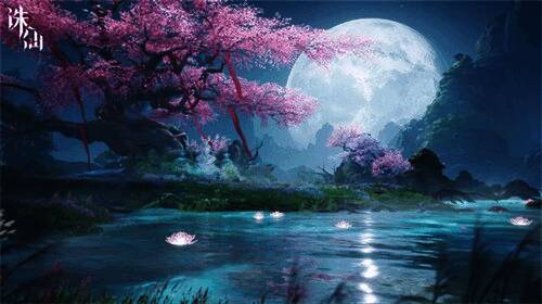 游戏内浮空建筑场景，光影交错，细节逼真