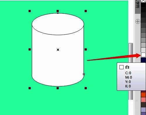 最终填充颜色后的完整圆柱形效果图