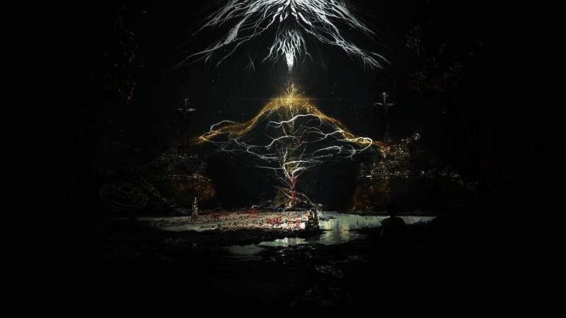 游戏中场景基于三星堆青铜神树设计，呈现出神秘古蜀风貌