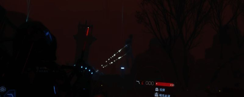 死亡搁浅2中窥伺者BT战斗场景，主角正使用武器进行反击