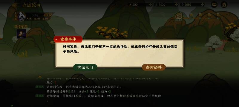 角色站在通往不同目的地的岔路口