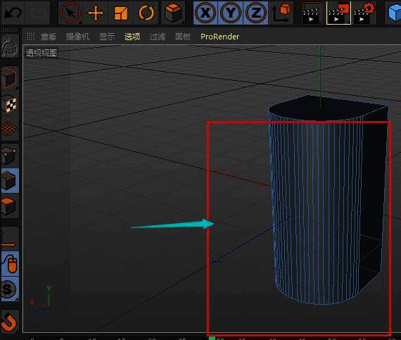 在视图窗口中通过鼠标拖拽生成倒角效果的界面展示