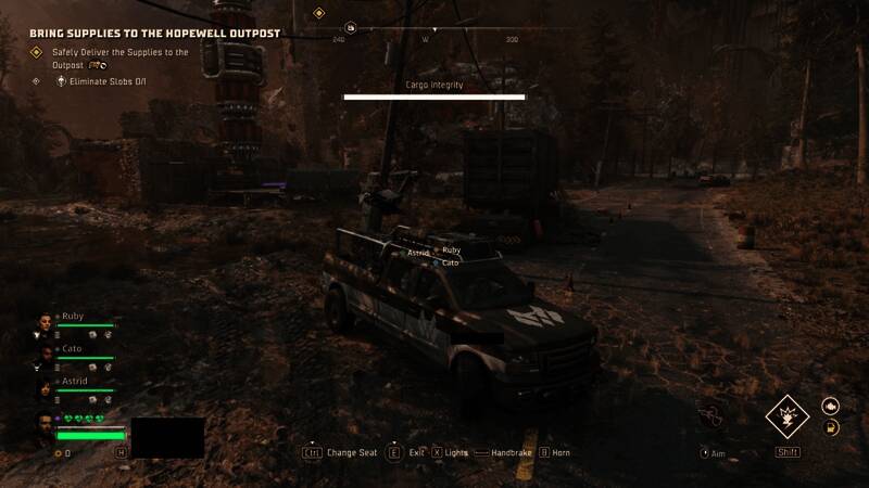 最终Boss战场景，巨大怪物从建筑物中冲出，角色们奋力抵抗