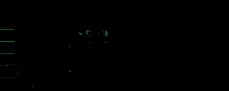 《解限机》中赤霄机甲与黑豹机甲对峙画面，空中两台机甲剑拔弩张