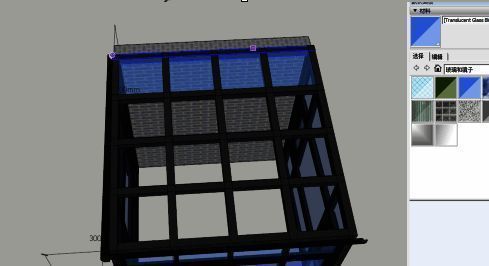 已完成部分玻璃阵列的三维视图预览