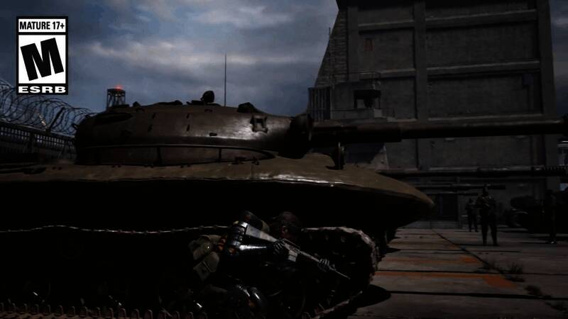 《合金装备3：重制版》角色身着和平行者作战服，在丛林中潜行的高清截图，光影渲染细腻真实