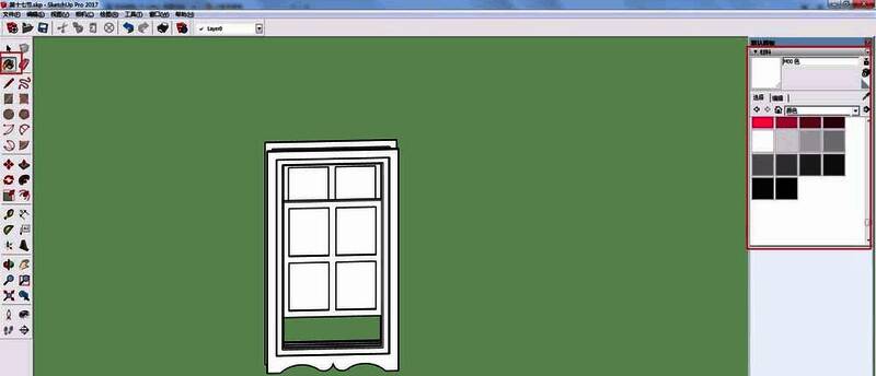 材质下拉菜单展开，突出显示玻璃与镜子分类选项