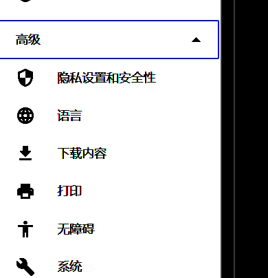 网站设置选项在高级菜单中的位置指示
