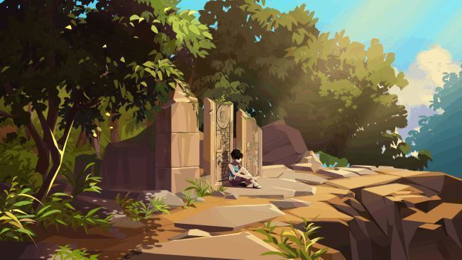 亡土场景一：雾气缭绕的森林，光线柔和