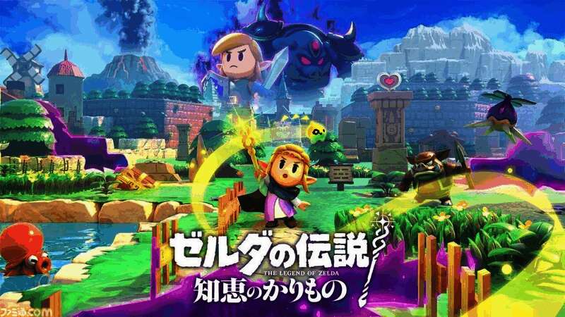 吉田直树接受采访画面，背景为《塞尔达传说：智慧的再现》游戏画面