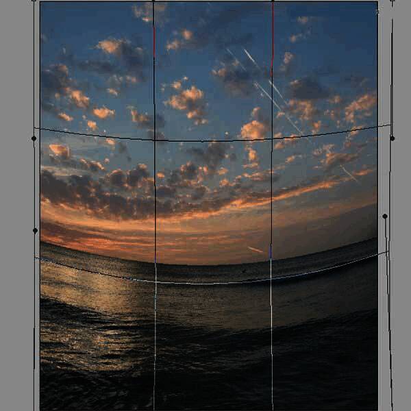 应用变形工具后的背景效果展示