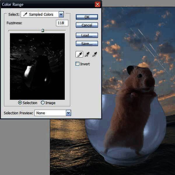 玻璃表面高光区域选择示意图
