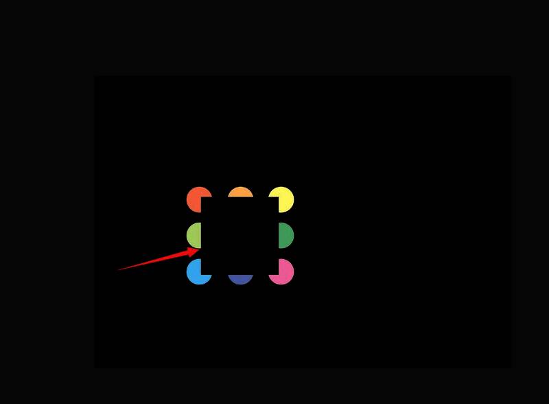 黑色矩形置于图形中心