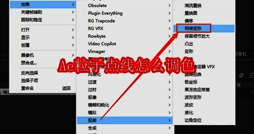 After Effects软件界面展示插件调用路径