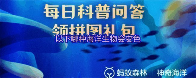 支付宝神奇海洋答题界面截图，展示当日问题及选项