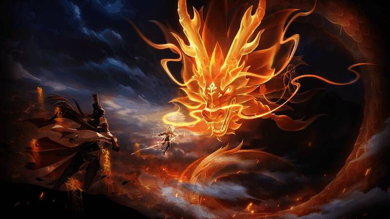 宗门对战中大规模战斗场景