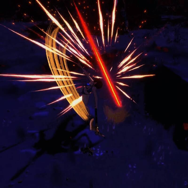 战斗场景激烈，敌人被击飞瞬间，画面动感十足